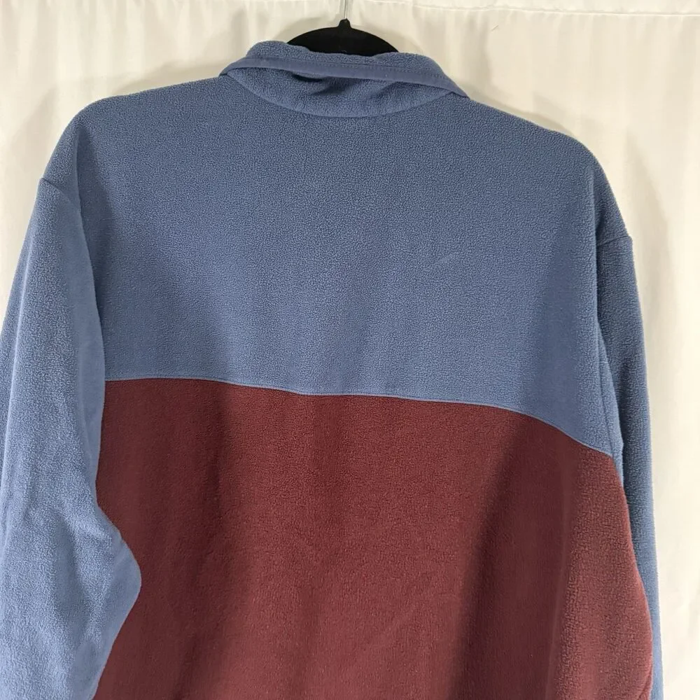 Columbia Fleece 1/4 Snap Pullover Men's XL Tall Blue Long Sleeve Pullover